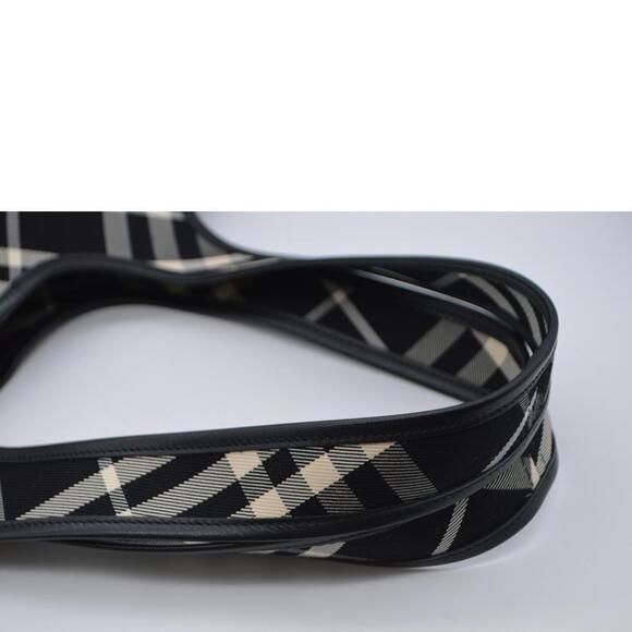 BURBERRY Tartan Check Tote Bag Black Calico - Picture 4 of 10